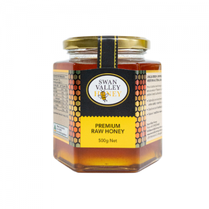 Premium Raw Honey 500g HEX Glass Jar