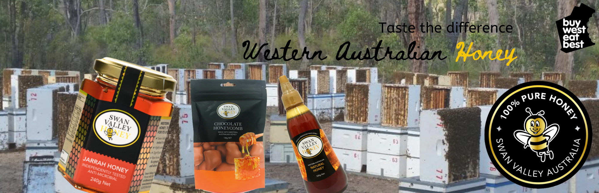 Western Australian Pure Natural Honey Banner