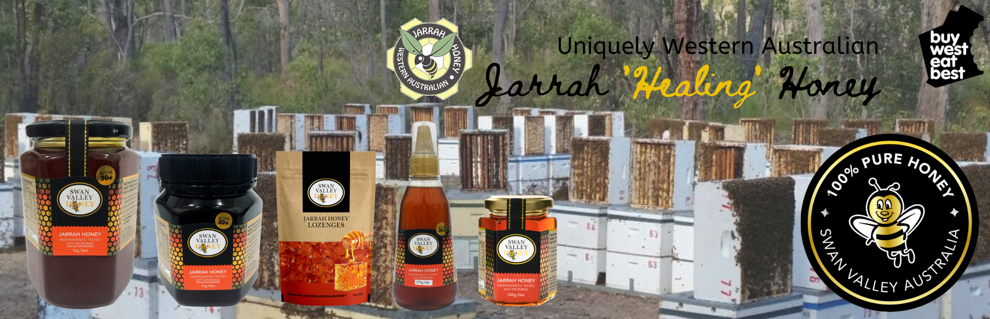 Pure Raw Jarrah Honey Banner